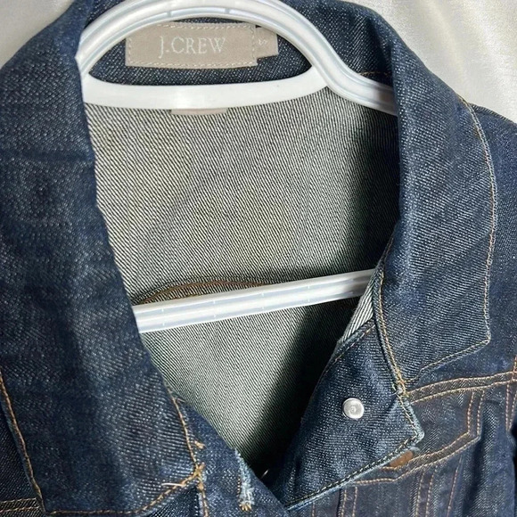 NWOT J. Crew Cropped blue denim jean jacket ,festival western,country, - Picture 6 of 13